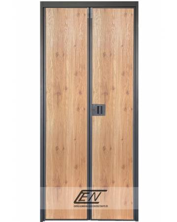 Aluminium Frame (Black) V-Fold Door - B508