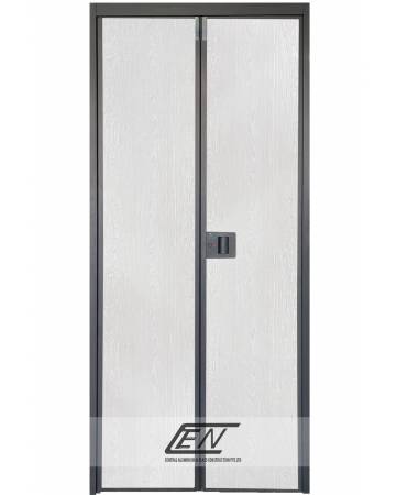 Aluminium Frame (Black) V-Fold Door - B512